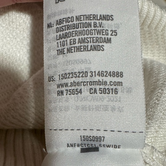 Y2K Abercrombie & Fitch Bodysuit | Ivory Ribbed Knit | Long Sleeve Scoop Neck - Picture 15 of 15